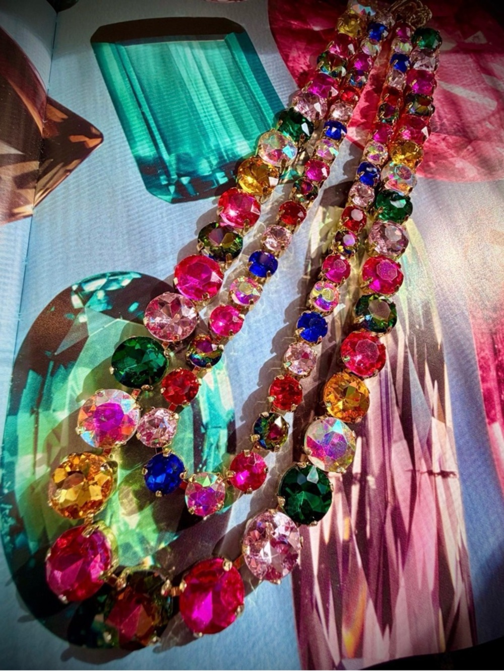 Feed Me Gems Rainbow Dopamine Diva necklace